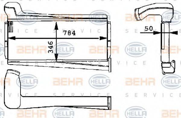 BEHR HELLA SERVICE 8ML376723631 Інтеркулер