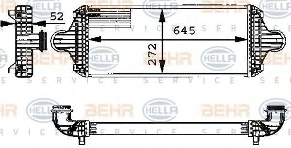 BEHR HELLA SERVICE 8ML376723681 Інтеркулер