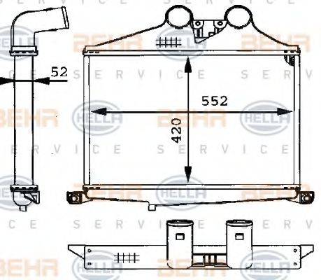 BEHR HELLA SERVICE 8ML376723691 Інтеркулер