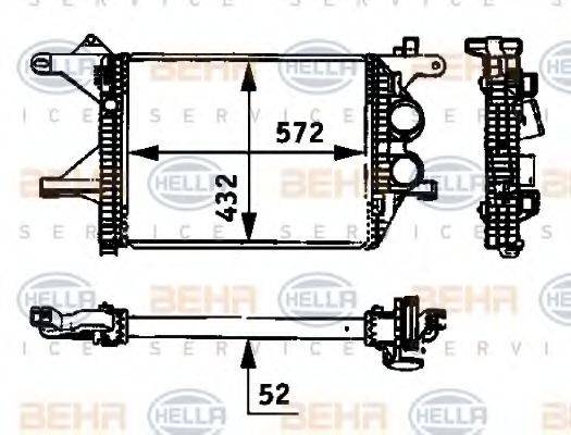 BEHR HELLA SERVICE 8ML376723781 Інтеркулер