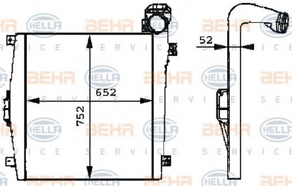 BEHR HELLA SERVICE 8ML376724051 Інтеркулер