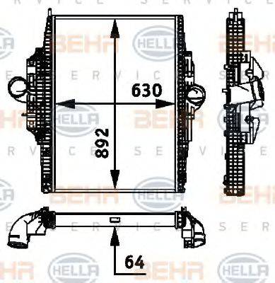 BEHR HELLA SERVICE 8ML376724281 Інтеркулер