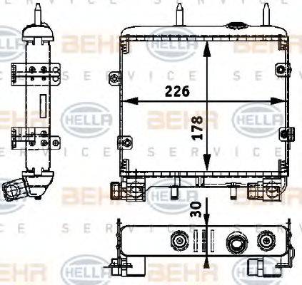 BEHR HELLA SERVICE 8MO376725281 масляний радіатор, моторне масло