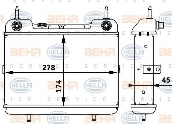 BEHR HELLA SERVICE 8MO376725381 Олійний радіатор, автоматична коробка передач