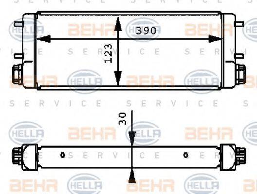 BEHR HELLA SERVICE 8MO376725431 масляний радіатор, моторне масло