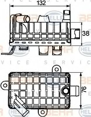 BEHR HELLA SERVICE 8MO376725791 масляний радіатор, моторне масло