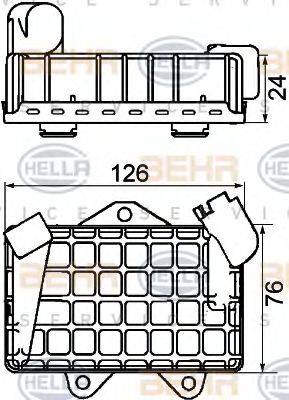 BEHR HELLA SERVICE 8MO376726021 масляний радіатор, моторне масло