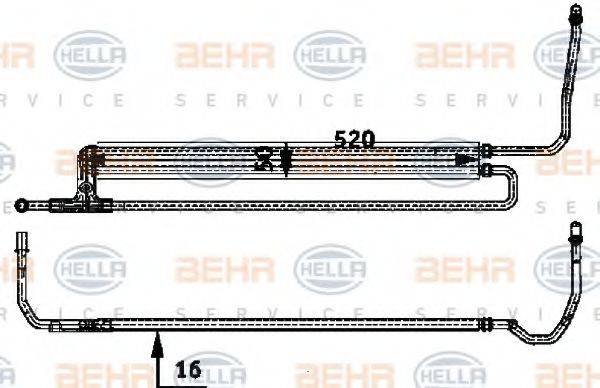 BEHR HELLA SERVICE 8MO376726351 Олійний радіатор, рульове керування