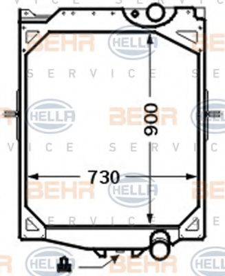 BEHR HELLA SERVICE 8MK376726551 Радіатор, охолодження двигуна