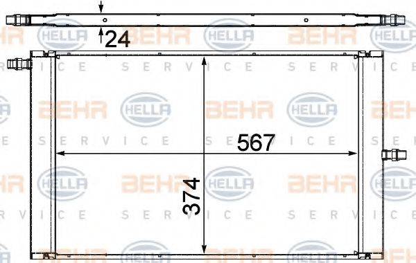 BEHR HELLA SERVICE 8MK376727511 Низькотемпературний охолоджувач, інтеркулер