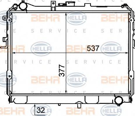 BEHR HELLA SERVICE 8MK376727681 Радіатор, охолодження двигуна