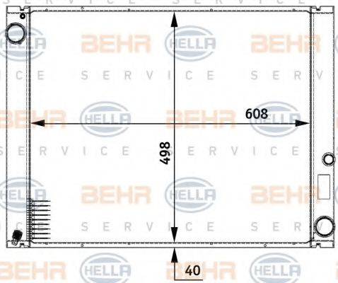 BEHR HELLA SERVICE 8MK376729511 Радіатор, охолодження двигуна