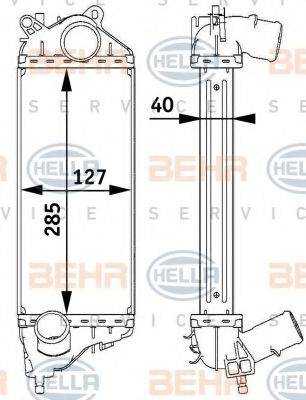 BEHR HELLA SERVICE 8ML376729551 Інтеркулер