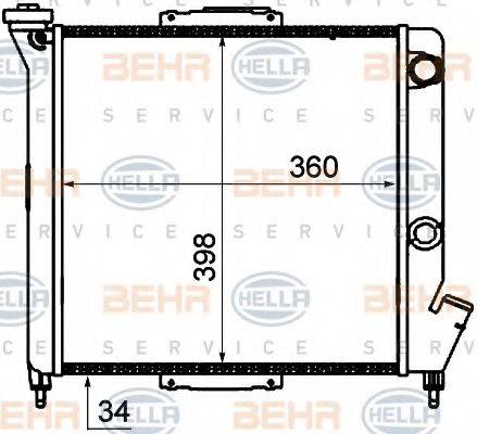 BEHR HELLA SERVICE 8MK376735031 Радіатор, охолодження двигуна