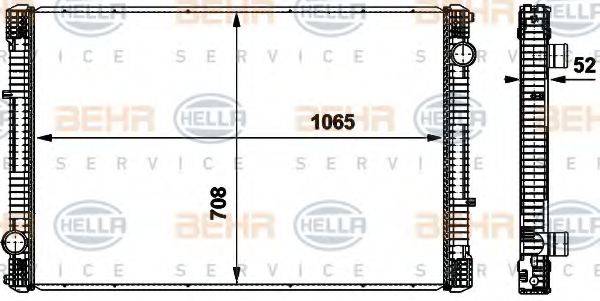 BEHR HELLA SERVICE 8MK376737071 Радіатор, охолодження двигуна