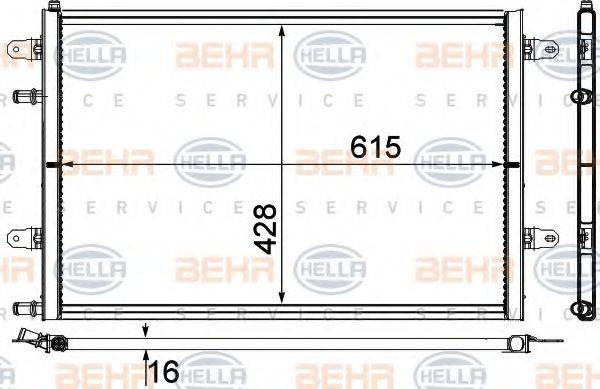 BEHR HELLA SERVICE 8MK376737111 Низькотемпературний охолоджувач, інтеркулер