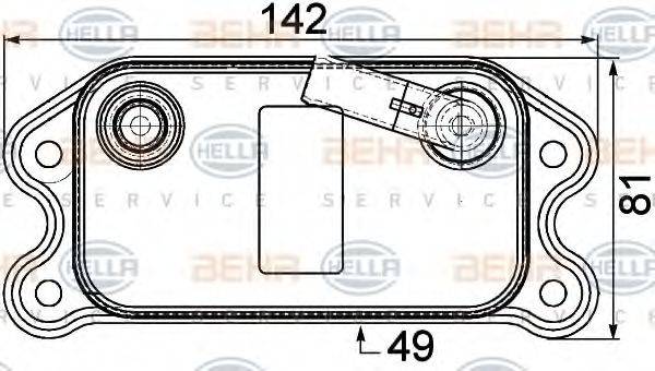 BEHR HELLA SERVICE 8MO376747181 масляний радіатор, моторне масло