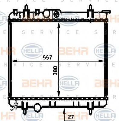 BEHR HELLA SERVICE 8MK376750241 Радіатор, охолодження двигуна