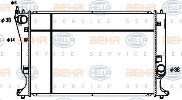 BEHR HELLA SERVICE 8MK376753741 Радіатор, охолодження двигуна