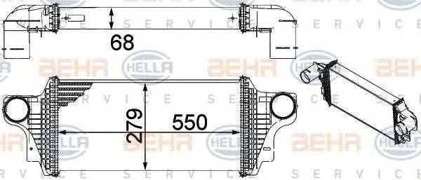 BEHR HELLA SERVICE 8ML376754621 Інтеркулер