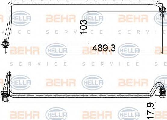 BEHR HELLA SERVICE 8MY376755571 Трубопровід, теплообмінник