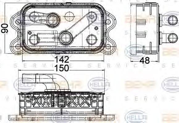 BEHR HELLA SERVICE 8MO376756761 масляний радіатор, моторне масло