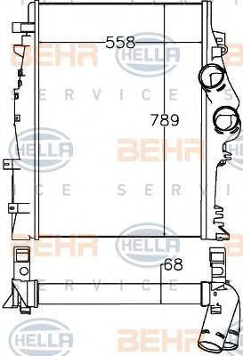 BEHR HELLA SERVICE 8ML376758151 Інтеркулер