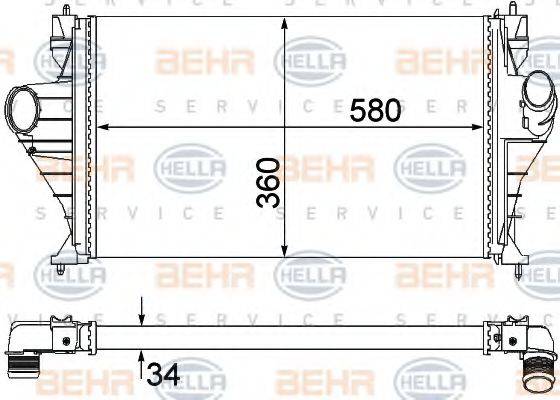 BEHR HELLA SERVICE 8ML376762751 Інтеркулер