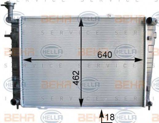 BEHR HELLA SERVICE 8MK376763211 Радіатор, охолодження двигуна