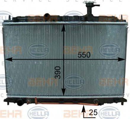 BEHR HELLA SERVICE 8MK376763481 Радіатор, охолодження двигуна