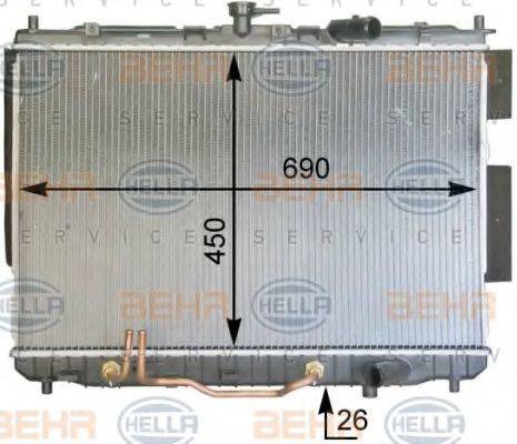 BEHR HELLA SERVICE 8MK376763571 Радіатор, охолодження двигуна