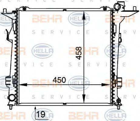 BEHR HELLA SERVICE 8MK376764471 Радіатор, охолодження двигуна