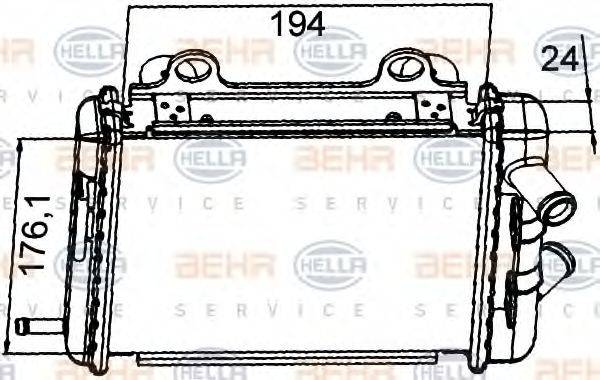 BEHR HELLA SERVICE 8MK376765261 Радіатор, охолодження двигуна