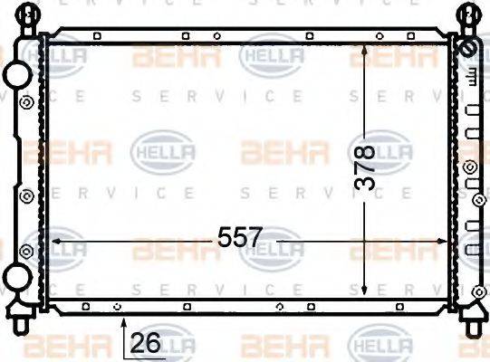 BEHR HELLA SERVICE 8MK376766101 Радіатор, охолодження двигуна