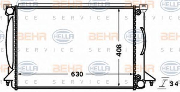 BEHR HELLA SERVICE 8MK376766341 Радіатор, охолодження двигуна