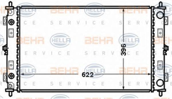 BEHR HELLA SERVICE 8MK376766501 Радіатор, охолодження двигуна