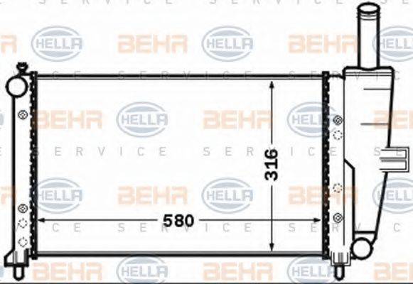 BEHR HELLA SERVICE 8MK376767611 Радіатор, охолодження двигуна