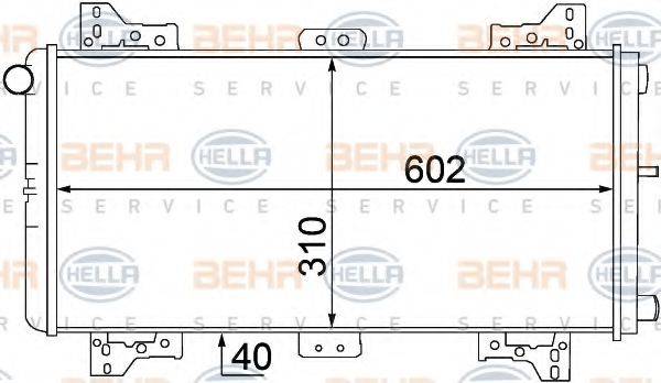 BEHR HELLA SERVICE 8MK376767771 Радіатор, охолодження двигуна