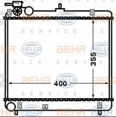 BEHR HELLA SERVICE 8MK376768491 Радіатор, охолодження двигуна