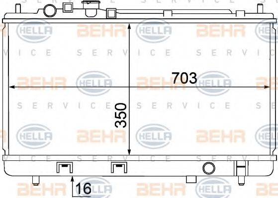 BEHR HELLA SERVICE 8MK376769621 Радіатор, охолодження двигуна