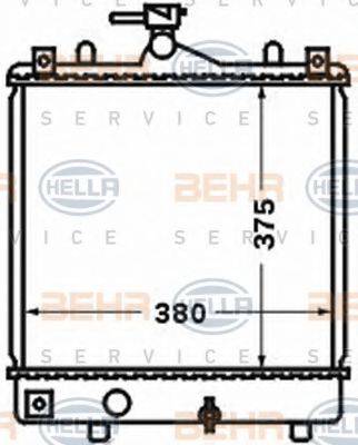 BEHR HELLA SERVICE 8MK376771161 Радіатор, охолодження двигуна