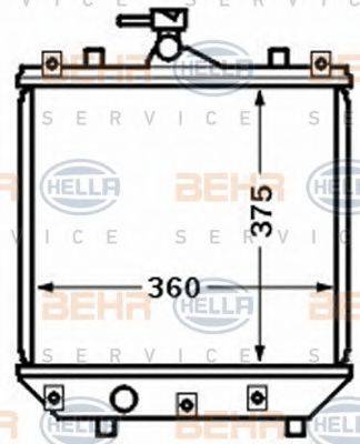 BEHR HELLA SERVICE 8MK376772781 Радіатор, охолодження двигуна