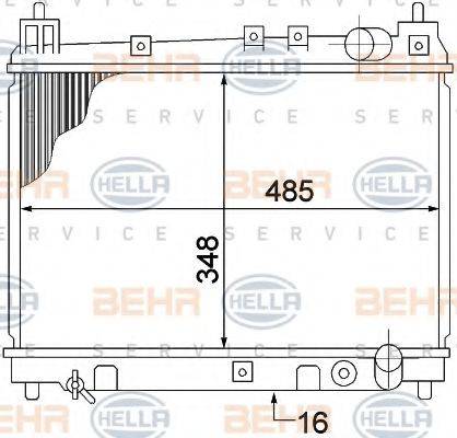 BEHR HELLA SERVICE 8MK376773481 Радіатор, охолодження двигуна