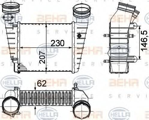 BEHR HELLA SERVICE 8ML376776611 Інтеркулер