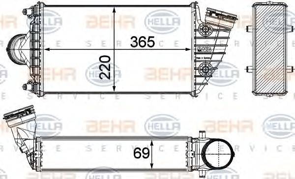 BEHR HELLA SERVICE 8ML376783571 Інтеркулер