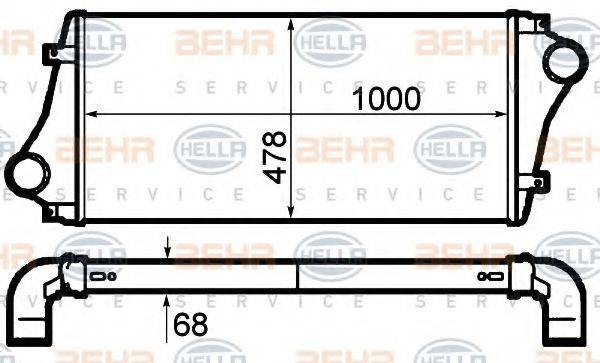 BEHR HELLA SERVICE 8ML376792051 Інтеркулер