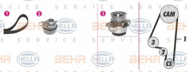 BEHR HELLA SERVICE 8MP376800891 Водяний насос + комплект зубчастого ременя