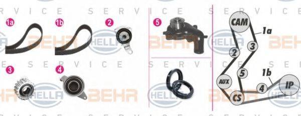 BEHR HELLA SERVICE 8MP376806871 Водяний насос + комплект зубчастого ременя