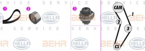 BEHR HELLA SERVICE 8MP376813881 Водяний насос + комплект зубчастого ременя