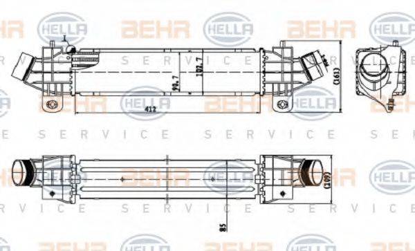 BEHR HELLA SERVICE 8ML376899091 Інтеркулер